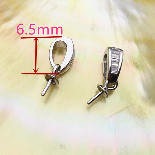 Cz zircon S925 sterling silver pendant hook, for pendant,for DIY,wholesale,ASL-P-005