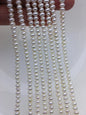 AAA 4.5-5mm tiny white button round pearls, full strand, Rondelle pearl Beads, white freshwater pearl, loose strands, SM4-3A-42