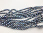 AA 3-3.5mm*4-5mm black blue rice freshwater pearls,LR3-T4