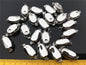 925 Sterling Silver or Alloy plated white gold Bean Shaped Clasp, Easy Push Clasp for pearl bracelet necklace, DIY clasp, ASL-CL-008
