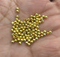 100pcs 2.5mm Yellow Gold Plated Handmade Bali Style Smooth Round Beads,AAL-010