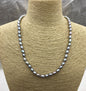 16.5+2'' AAA 5-5.5mm gray tiny rice freshwater Pearl necklace, genuine freshwater Pearl necklace, Natural Pearl Necklace, NPN1-001