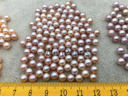 AAA 5-5.5mm pink peach purple round freshwater pearls, white freshwater round loose pearl wholesale, tiny pearl supply, RP5-3AY-GJ-2