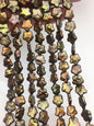 2 strands A 10-12mm brown plum blossom Freshwater Pearl,ZS-119-24