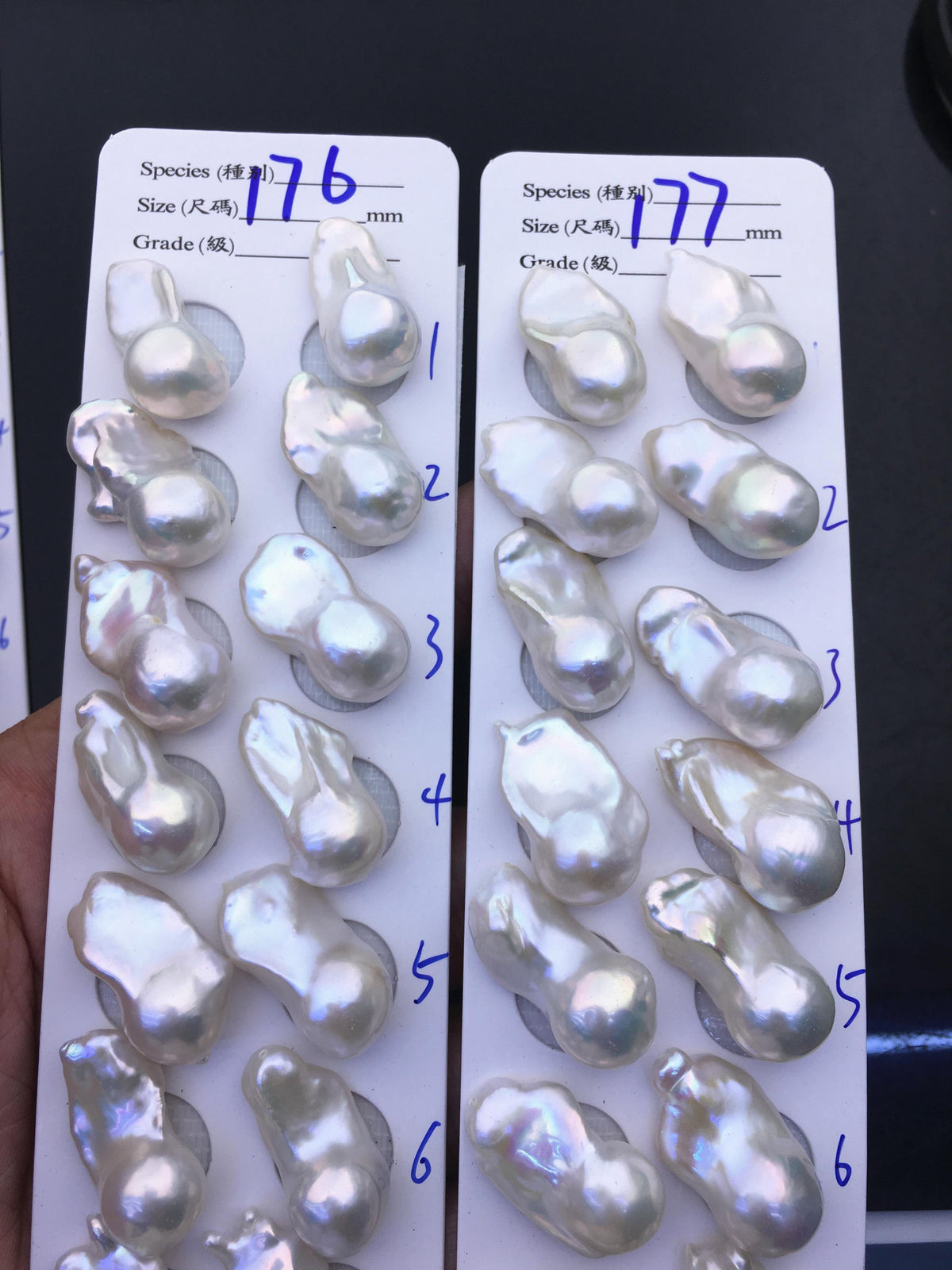 AAA 13-15x18-22mm White Flame ball Pearl Pairs - large Baroque freshwater pearl pairs,top half hole,FL15-3A-8-71
