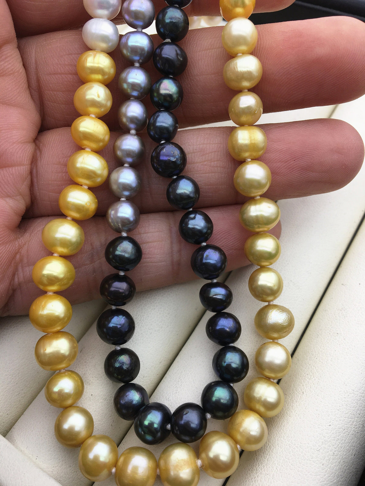 26inches AA+ 7mm near round misc color freshwater pearl Necklace,NPN1-093