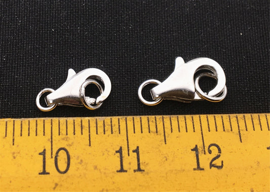 5pcs Sterling Silver Lobster Clasps, 925 Silver Lobster Clasps, Lobster Claw Clasps, Sterling Lobster Clasp, WHOLESALE, ASL-CL-018