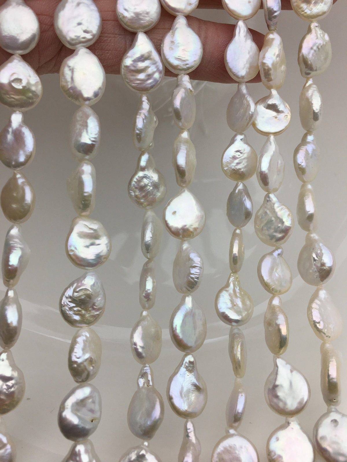 AA+ 11-12mm White Drop Coin freshwater pearls,diy bead,flat round pearl bead,COIN12-2A-2-24