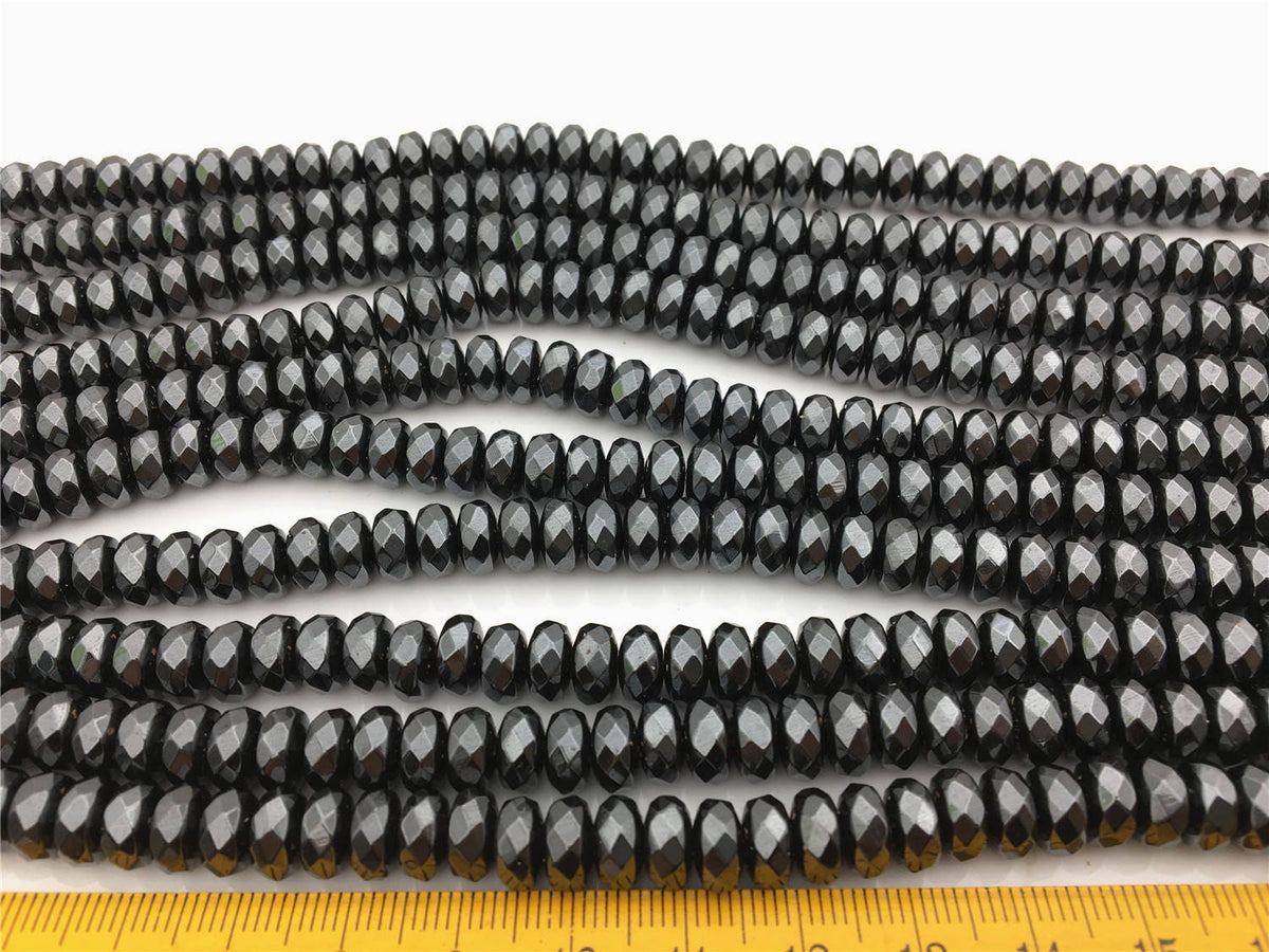Hematite,4x8mm Rondelle Beads,AAA, 85pcs,15.5 inches,G50-B48-001