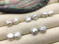 2 pairs AAA 9-10mm White keshi pearls Pair, for make stud earrings, baroque pearl, loose pearl beads, very high luster, ZS-127-33