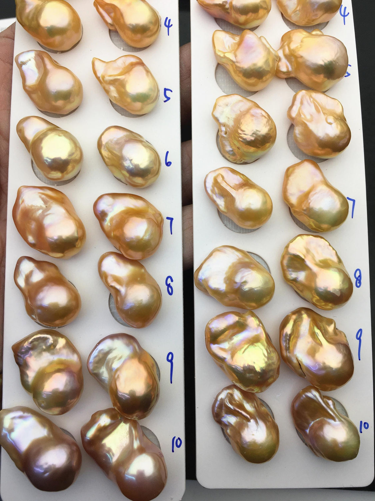 1 pair AAA 13-15mm Natural pink peach Rainbow Flame ball Pearl Pairs - large Baroque freshwater pearl pairs, Fire Ball Pearl, FL15-3A-8-21