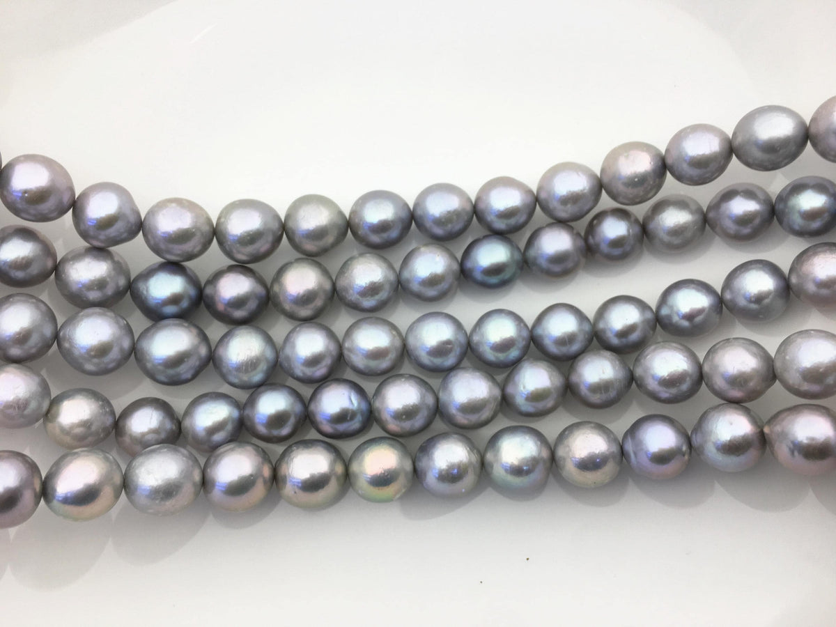 AA+ 11-13mm big gray near round Edison Freshwater Pearl,ED12-2A-5-14