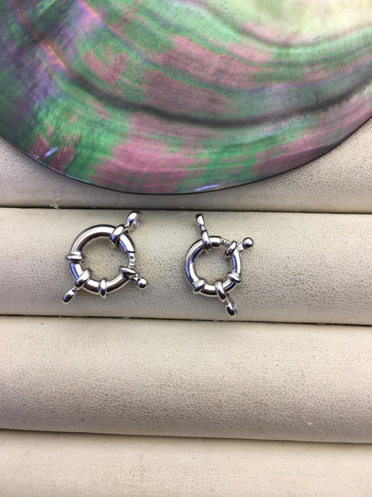 10mm 12mm 925 sterling steering wheel clasp, necklace clasp, fashion jewelry findings, ASL-CL-005