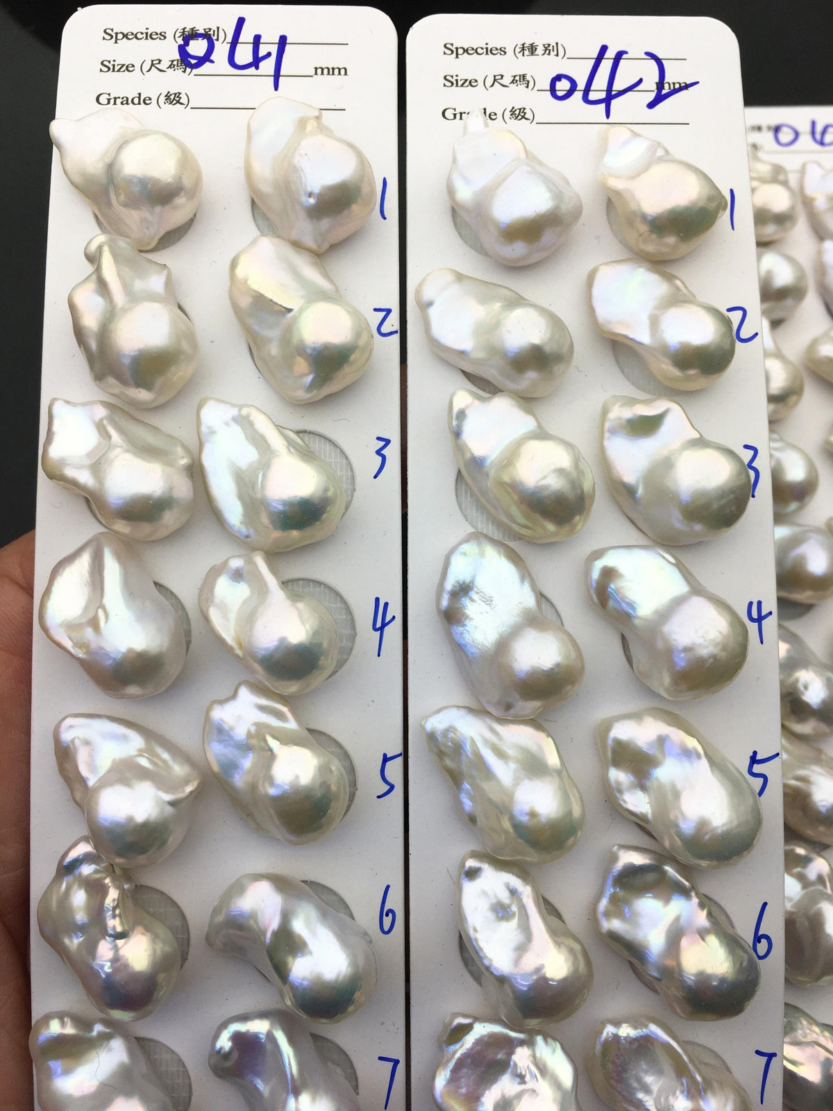 1 pair AAA 14-17x20-25mm White Flameball Pearl Pairs - 0.9mm top half hole - large Baroque freshwater pearl pairs, FL15-3A-8-36