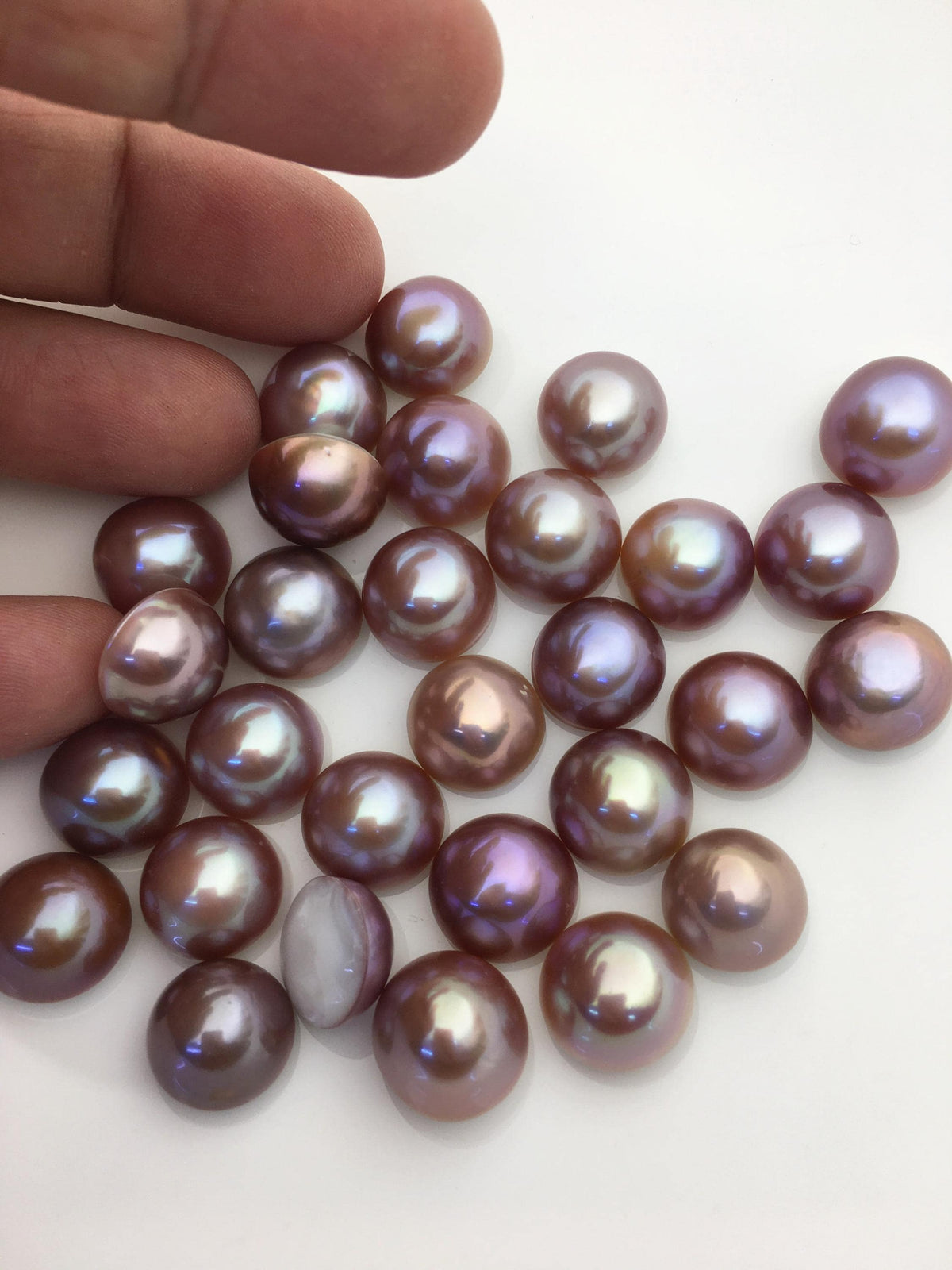 12pcs AAA 13-15mm Baroque Freshwater Mabe Natural Purple Rainbow Freshwater Pearls,no hole,MB-T73