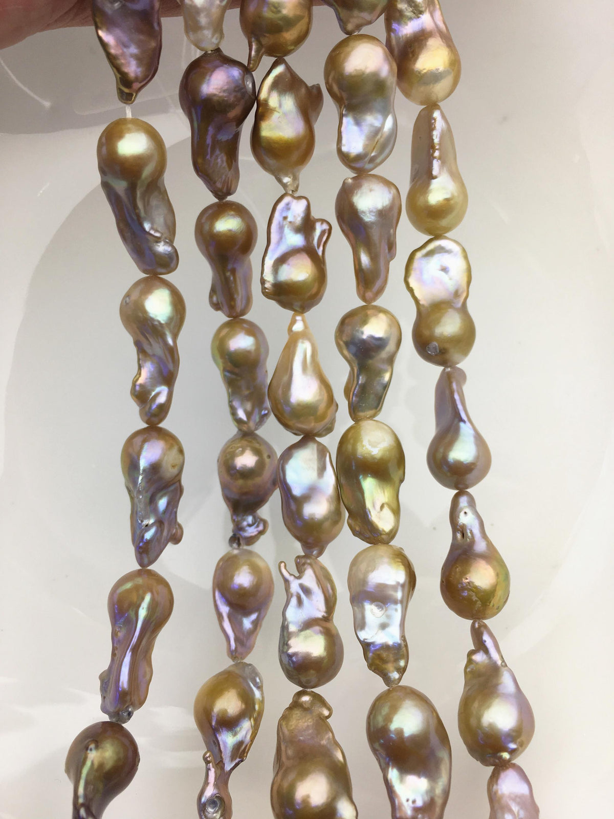 15.5'' 11-13mm Bronze flame ball pearl,FL15-2A-5-49