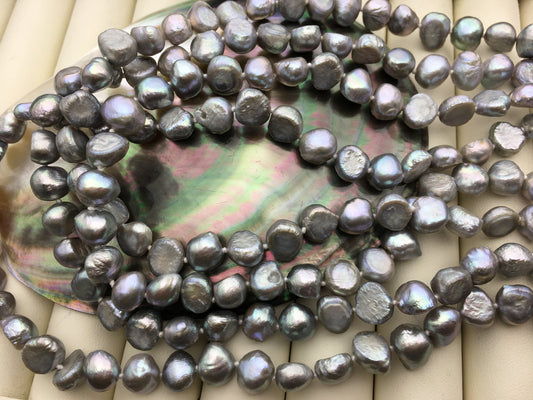 68 inches AA 9mm gray nugget pearl Necklace,NPN1-150