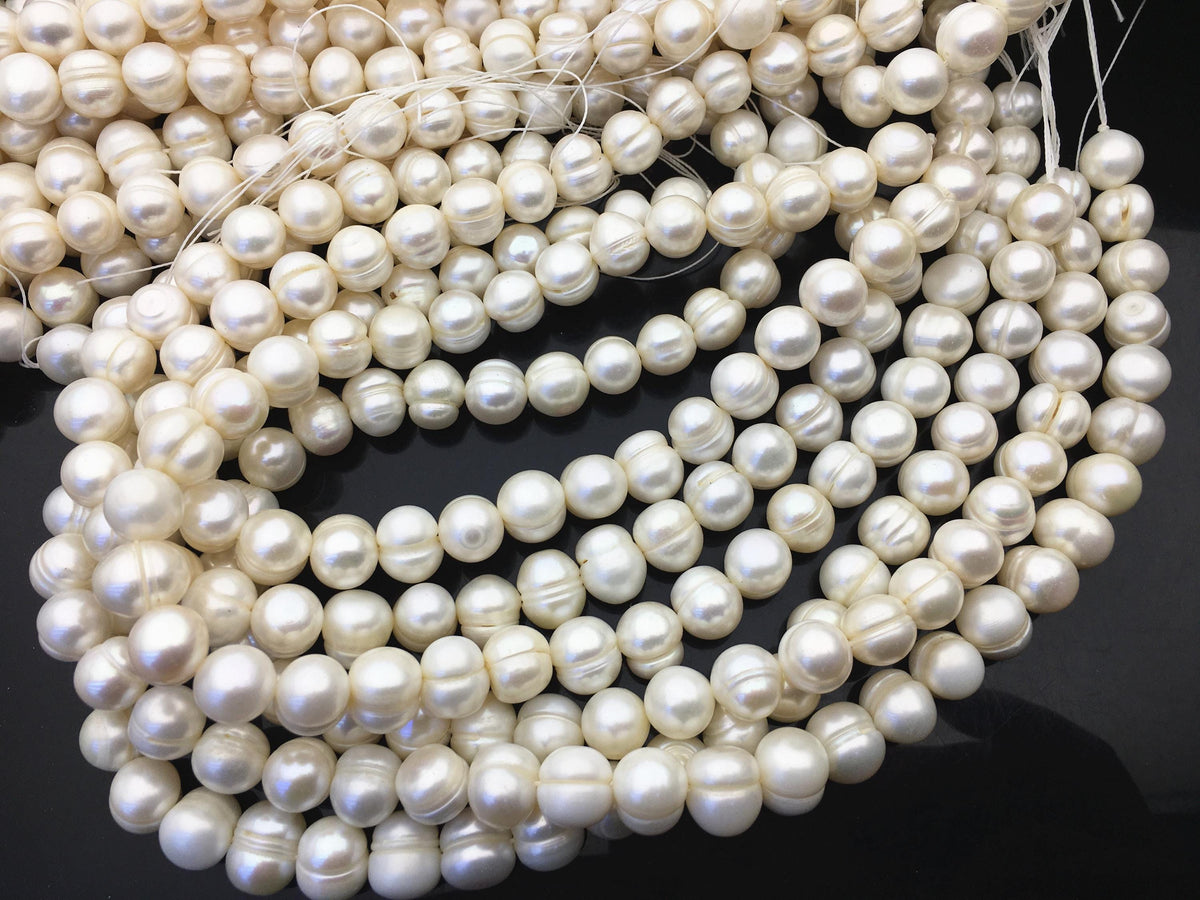 AA 10.3-11.3mm white circle ring potato freshwater pearls,CR11-2A-4