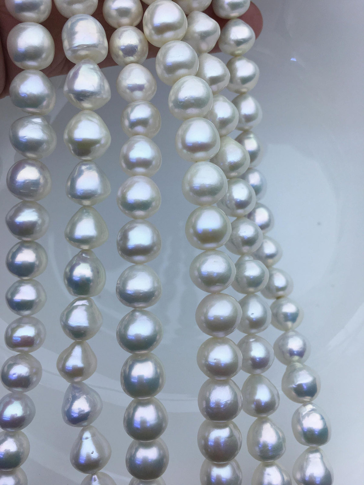 AA+ 9-11mm white button round Edison Freshwater Pearl,ED12-2A-5-58