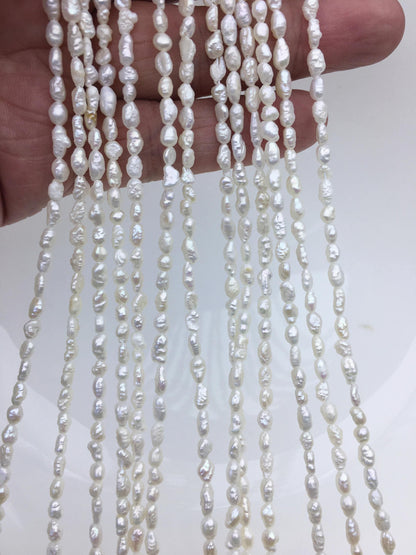 Rare!AA 3-4x4-6mm white keshi Freshwater Pearl, diy Loose Freshwater Pearl, wholesale price, china wholesale pearl, ZS-200-24