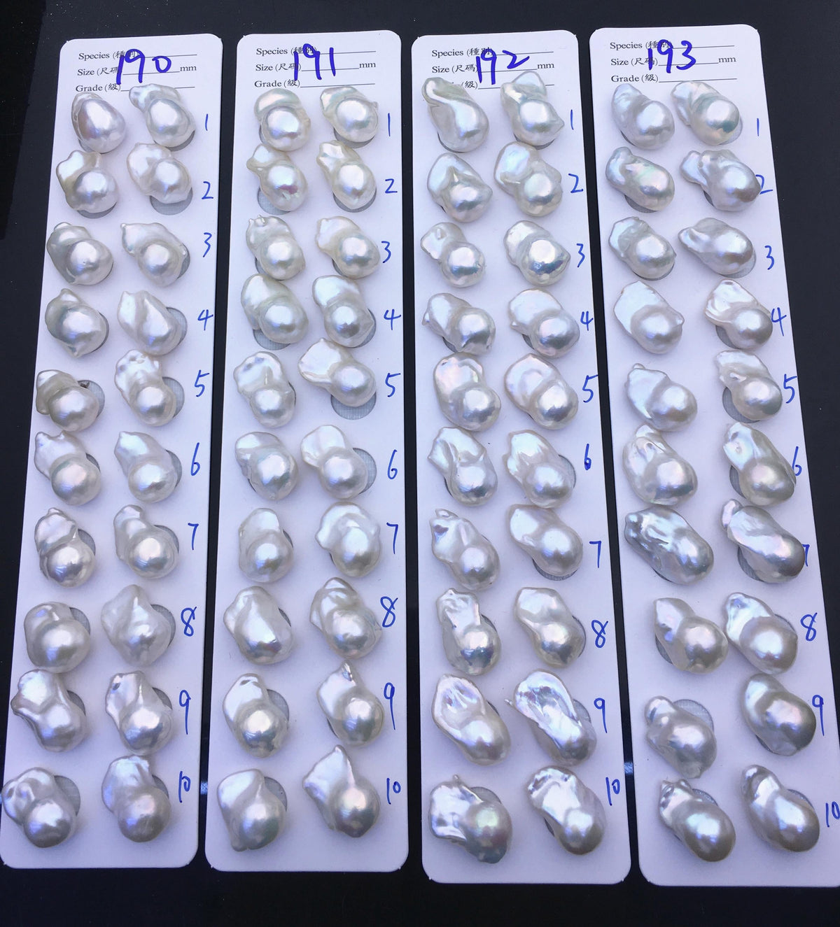 AAA 13-15x18-22mm White Flame ball Pearl Pairs - large Baroque freshwater pearl pairs,top half hole,FL15-3A-8-75
