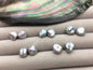 2 pairs AAA 7-8mm Gray keshi pearls Pair, for make stud earrings, baroque pearl, loose pearl beads, very high luster, ZS-127-43