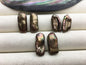2 pairs AAA 8-10mm Brown Biwa keshi pearls Pair, for make dangle earrings, baroque pearl, loose pearl beads, very high luster, ZS-127-36-11