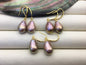AAA 10-11mm purple rainbow teardrop edison freshwater pearl dangle earrings,sterling silver dangle earrings,SE3-T9-56