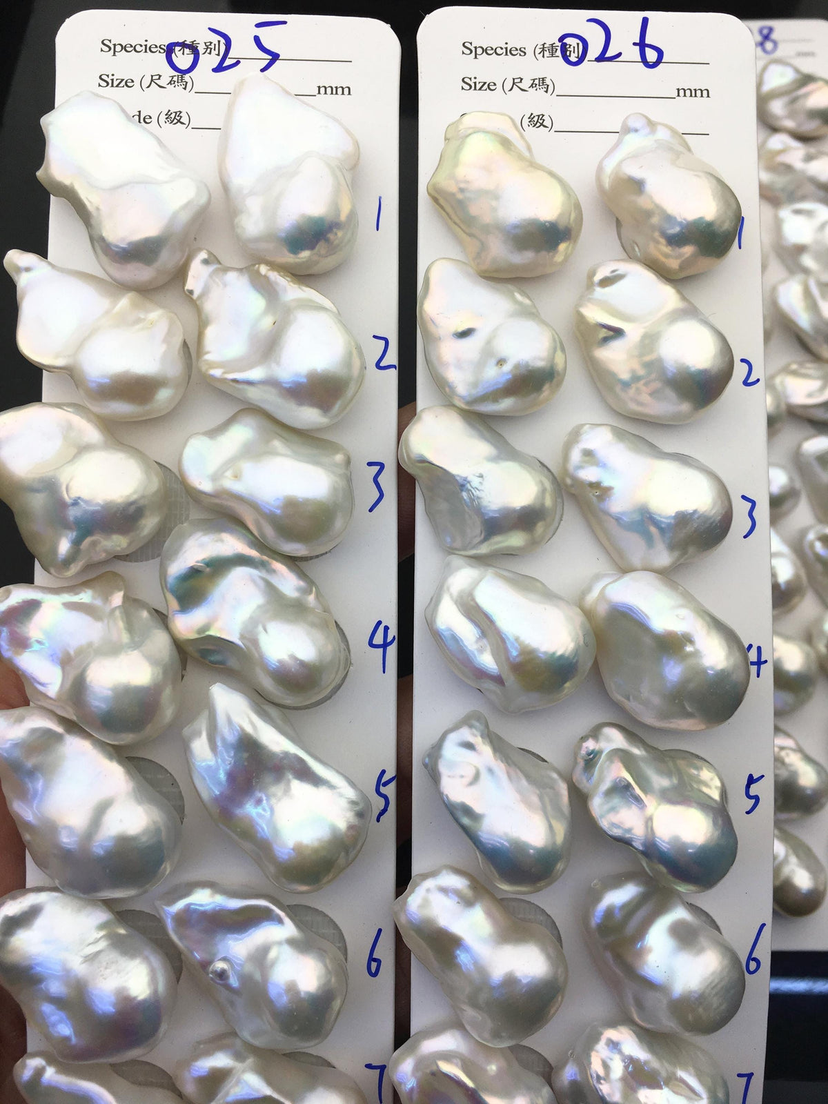 1 pair AAA 15-18x20-27mm White Flame ball Pearl Pairs - large Baroque freshwater pearl pairs, Fire Ball Pearl, FL15-3A-8-32