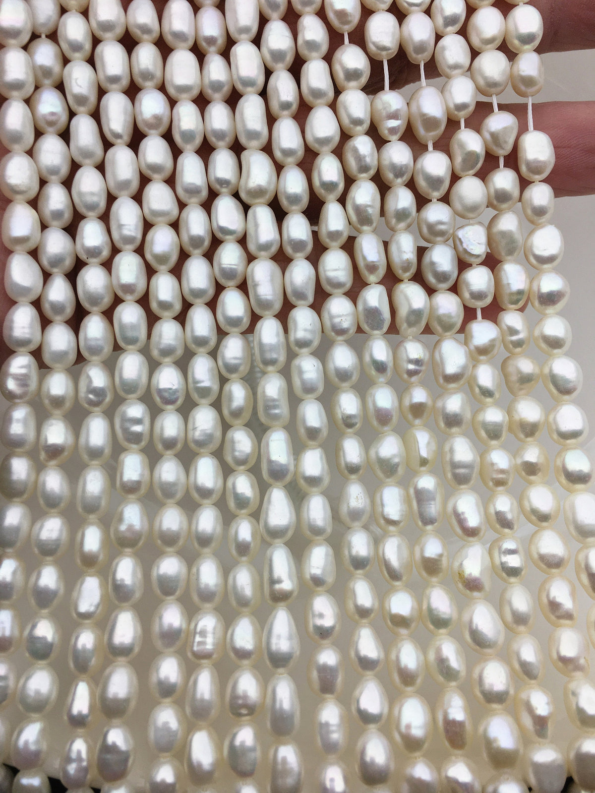 AAA 6-6.5mm white nugget freshwater pearls,3A baroque pearl,irregular nugget freshwater pearl strand,LM6-3A-4
