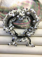 1pc handmade gray pearl and shell thread bracelet, adjust length, pearl bracelet, knotted freshwater pearl bracelet, Pearls Bracelet, B8-T3