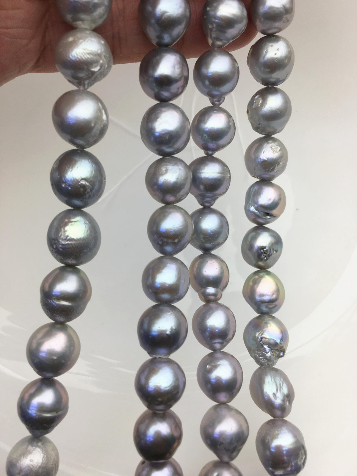 AA 11-13mm big gray baroque drop Edison Freshwater Pearl,ED12-2A-5-78