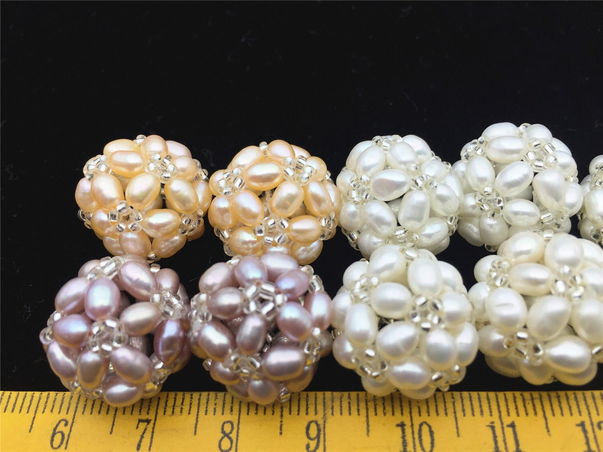 1pc 18mm pearl ball, Loose Handmade Pearl Balls, Freshwater Pearl Ball, Pearl white Pearl Ball, White Potato Bead Loose Freshwater Pearl, APL-003