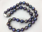 17'' AA+ 8-10mm green black drop pearl Necklace,Pearl necklace,NPN1-014