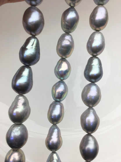 AA+ 11-13mm gray rice drop Edison Freshwater Pearl,ED12-2A-5-27