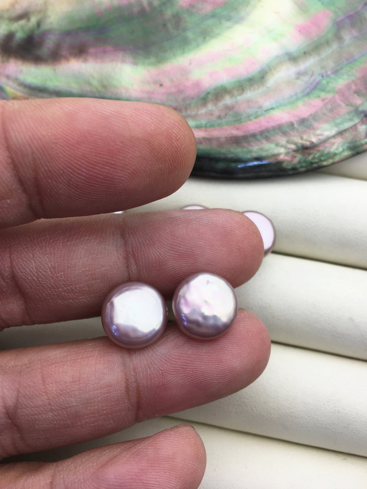 1 pair AAA 11-12.5mm Purple Coin Fresh Water pearl stud earrings,S925 Sterling Silver,dangle pearl earrings,SE3-T29