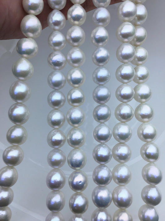 AA+ 9-11mm white near round Edison Freshwater Pearl,ED12-2A-5-68