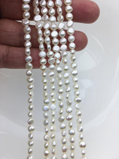 AAA+ 5-6mm Tiny white nugget freshwater pearls,irregular nugget freshwater pearl strand,cheap price,LM5-3A-11