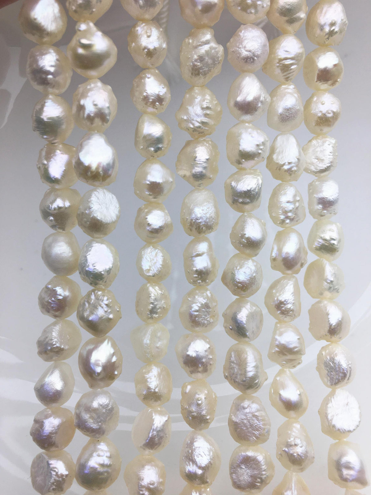 AAA 8-9mm natural white thorn freshwater pearl,LM8-T3
