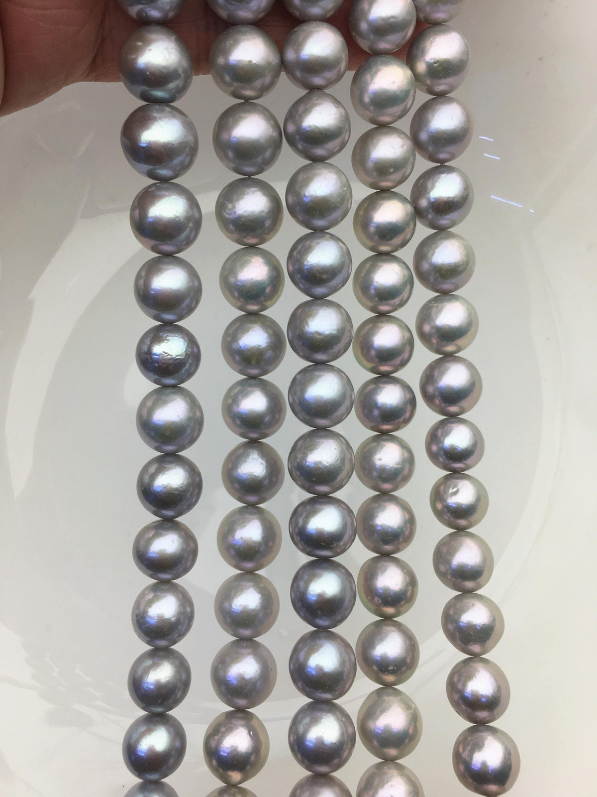 AA+ 10-12mm gray round freshwater pearls, loose pearl beads, round pearl string, pearl necklace DIY jewelry material, RP11-3A-12