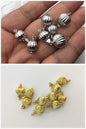 Sterling Silver Corrugated Bead Safety Clasp,Select Size,WHOLESALE,ASL-CL-002