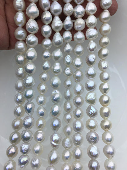 AA+ 8-10mm white baroque drop Edison Freshwater Pearl,ED10-2A-2-43