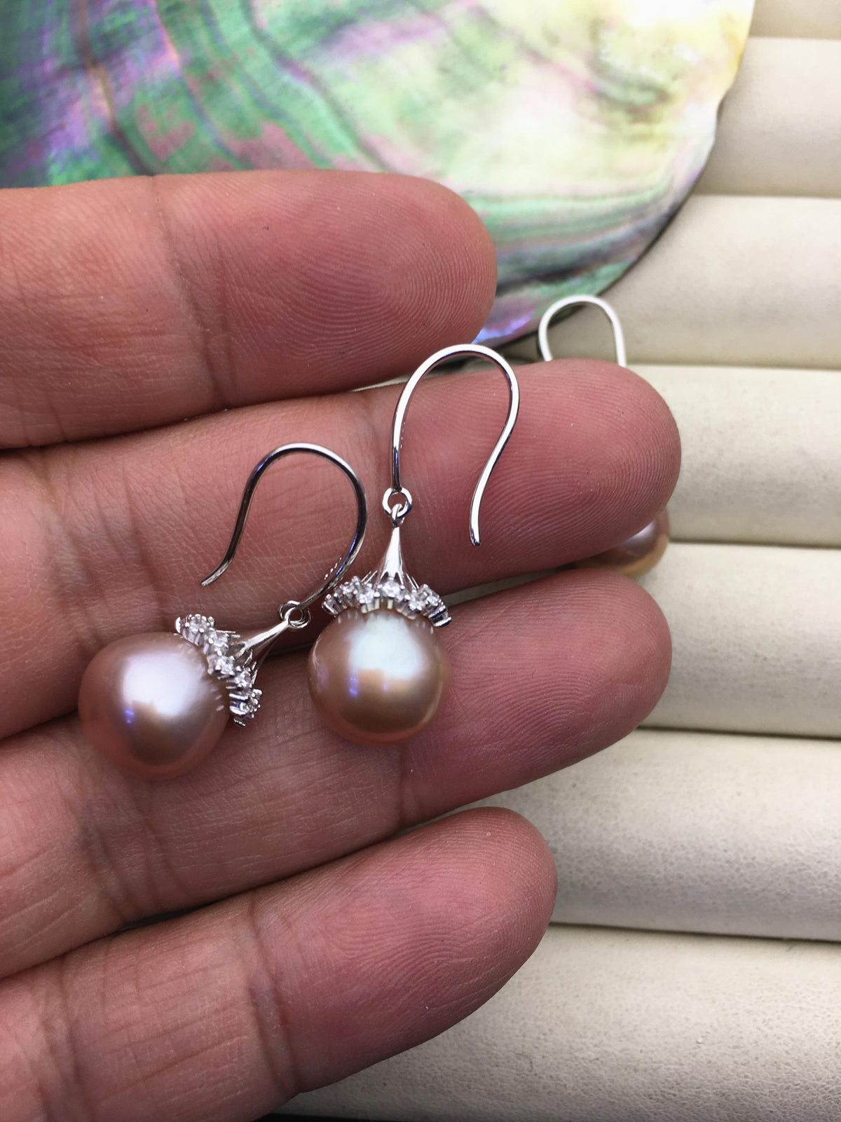 AAA 11-12mm natural purple drop edison pearl dangle earrings, S925 Sterling Silver earrings, wedding pearl earrings, SE3-T9-72
