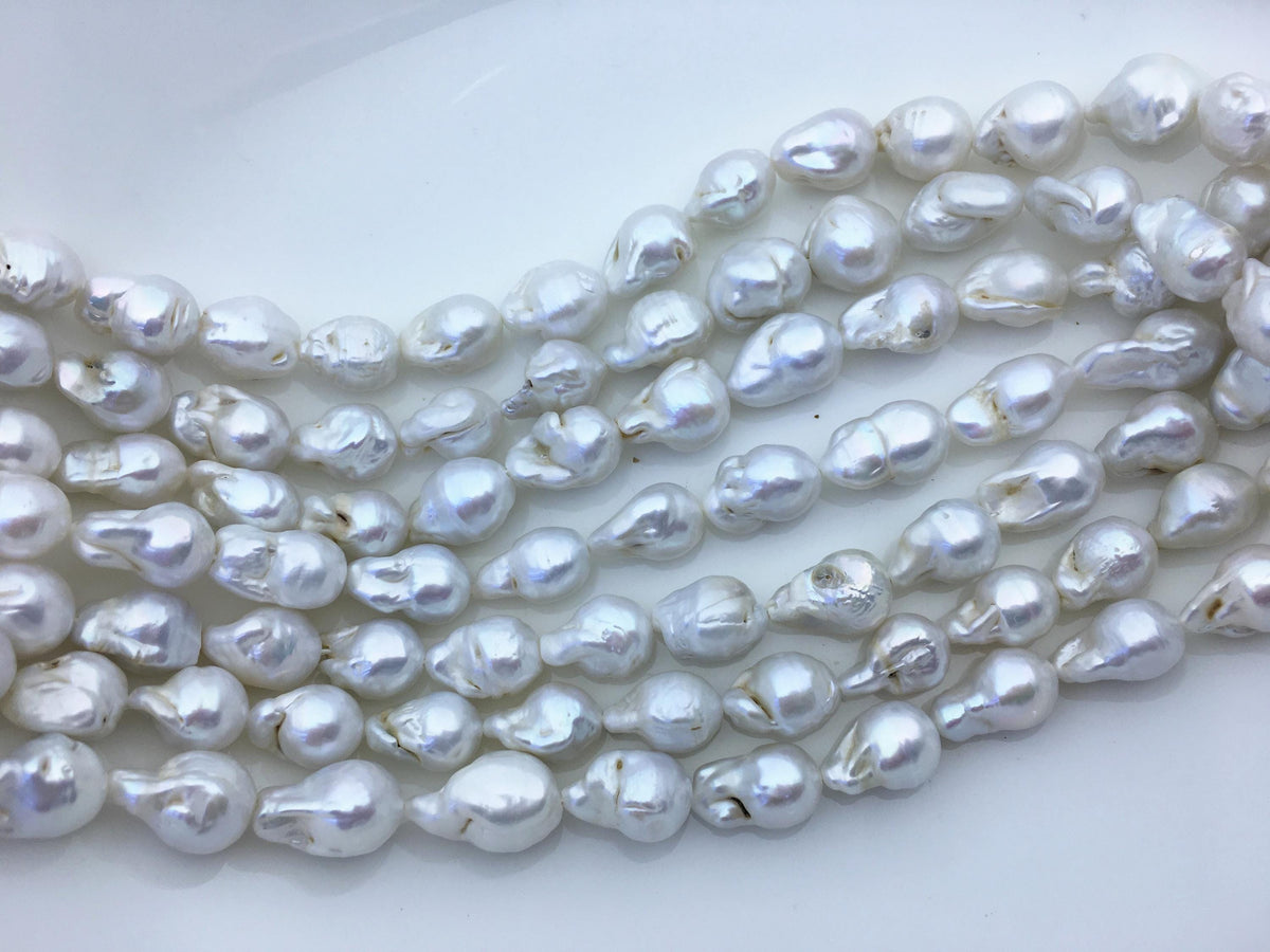 15.5'' A 9-11mm white flame ball pearl,FL15-2A-5-100