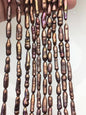 AA+ 5-6mm red brown toothpick Biwa Pearl Necklace,Genuine Fresh Water Pearl,Wedding Necklace,Mothers Day,ZS-80-10-36