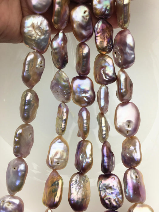 AA 15-18mm mix color thick rectangle freshwater pearls,diy bead,flat block pearl bead,ZS-103-24