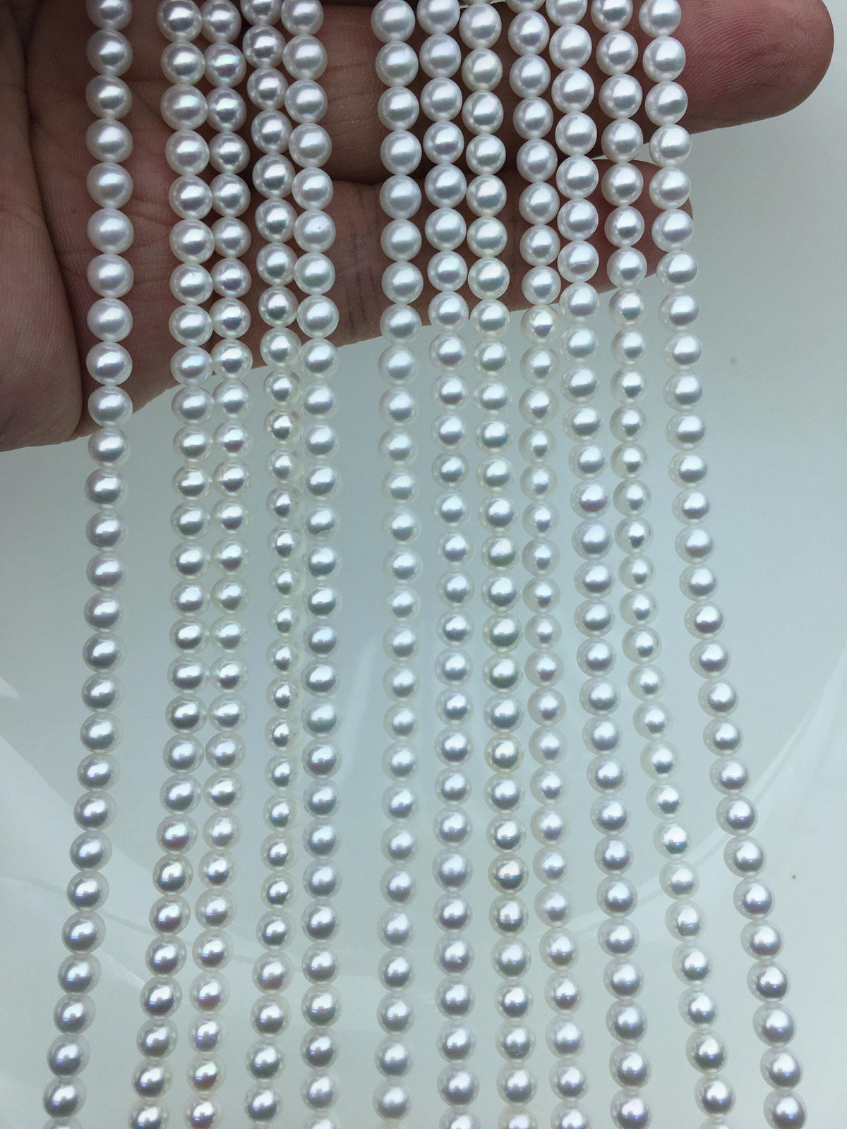 High Luster!AAA 4.5-5mm white round freshwater pearls,4mm seed pearl,white round pearl,pearl wholesale,RP4-3A-2