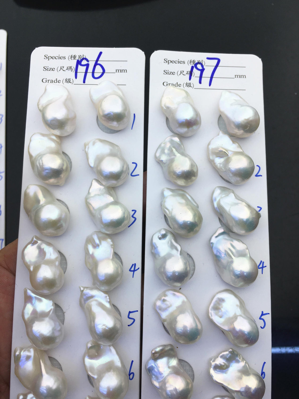 AAA 13-15x18-22mm White Flame ball Pearl Pairs - large Baroque freshwater pearl pairs,top half hole,FL15-3A-8-76