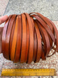 2 yards 10mmx2mm Flat Antique Brown Leather Cord, Select Length, Wholesale Jewelry Supplies, Distressed Matte Finish, LC10-200