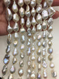 AA+ 10-13mm White Nugget Baroque Shape Freshwater Pearl,ZS-101-2